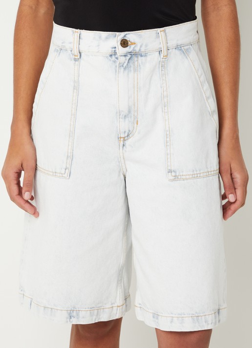 Sandro Mid waist wide fit korte broek