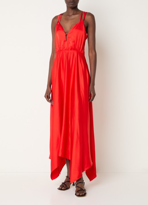 Sandro Midi jurk met asymmetrische zoom