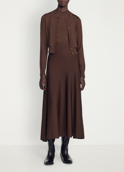 Sandro Midi rok met plooien