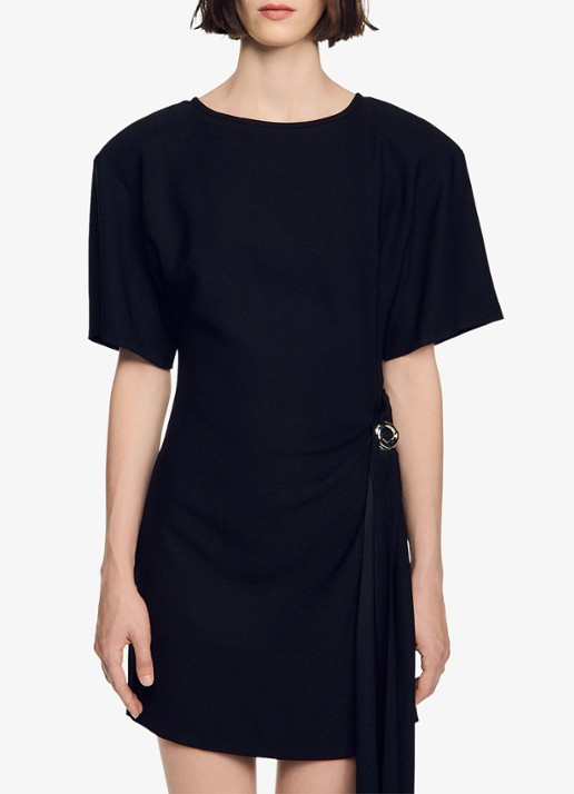 Sandro Mini jurk met ringdetail
