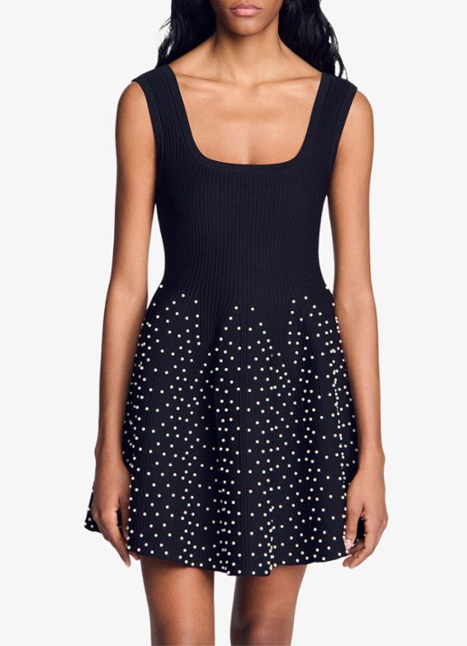 Sandro Mini jurk met strass