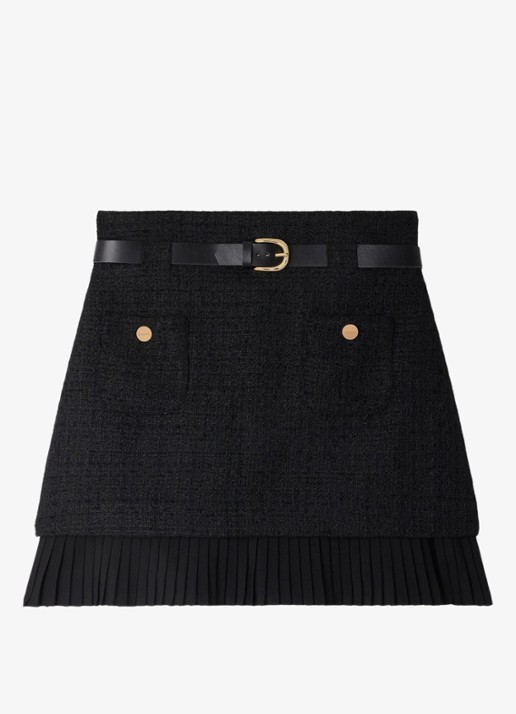 Sandro Mini rok met tweed-look