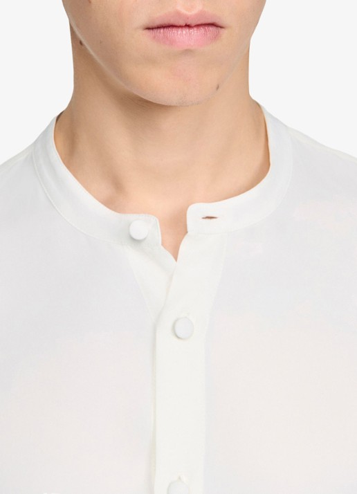 Sandro Overhemd met ronde hals - detail 2 white / wit