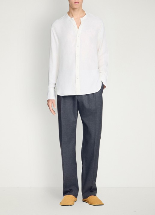 Sandro Overhemd met ronde hals - voorkant 6 white / wit