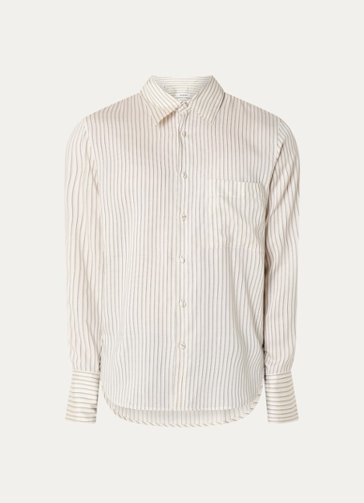 Sandro Overhemd met streepprint - voorkant 2 beige