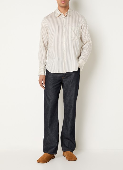 Sandro Overhemd met streepprint - voorkant 3 beige