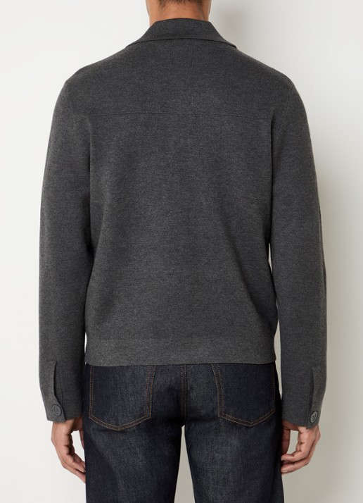 Sandro Overshirt met borstzakken - achterkant 3 donkergrijs