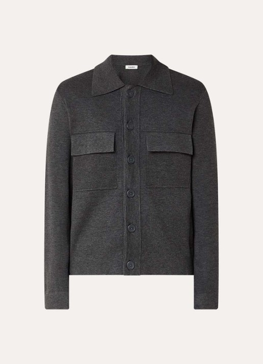 Sandro Overshirt met borstzakken - voorkant donkergrijs