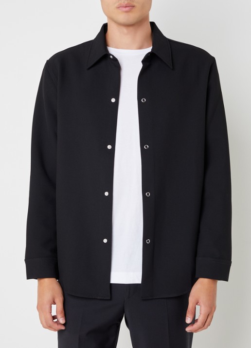 Sandro Overshirt met stretch - detail 4 zwart