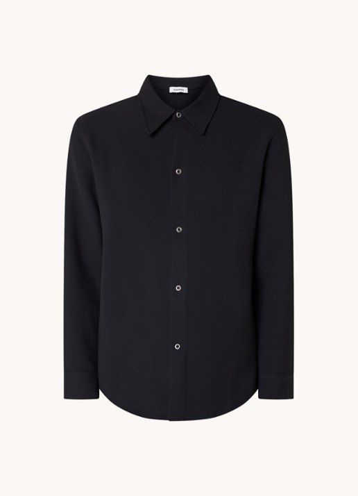 Sandro Overshirt met stretch - voorkant zwart