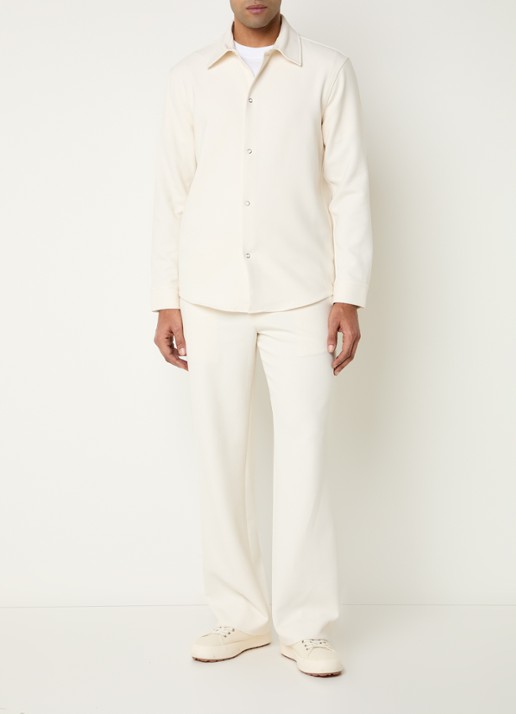 Sandro Overshirt met stretch - voorkant 3 creme