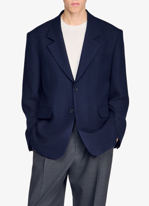 Sandro Oversized colbert van wol