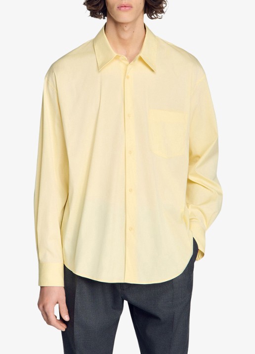 Sandro Oversized fit overhemd met borstzak