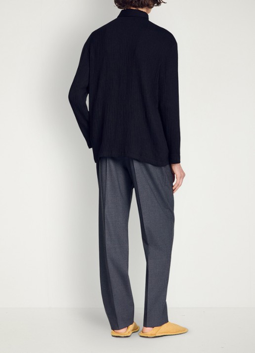 Sandro Oversized fit overhemd met structuur - achterkant 4 zwart