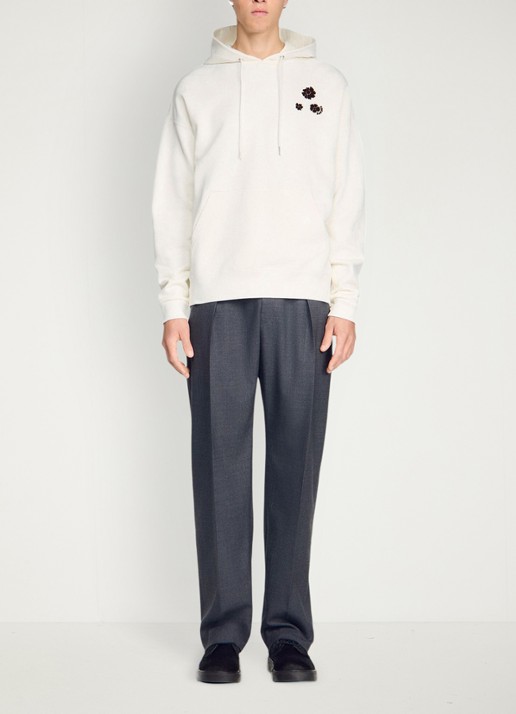 Sandro Oversized hoodie met bloemenprint - detail 5 ivoor