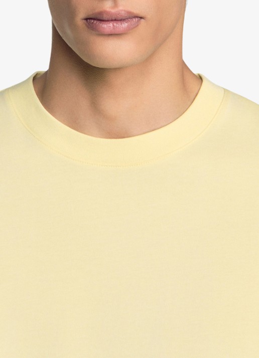 Sandro Oversized T-shirt met ronde hals - detail 3 lichtgeel