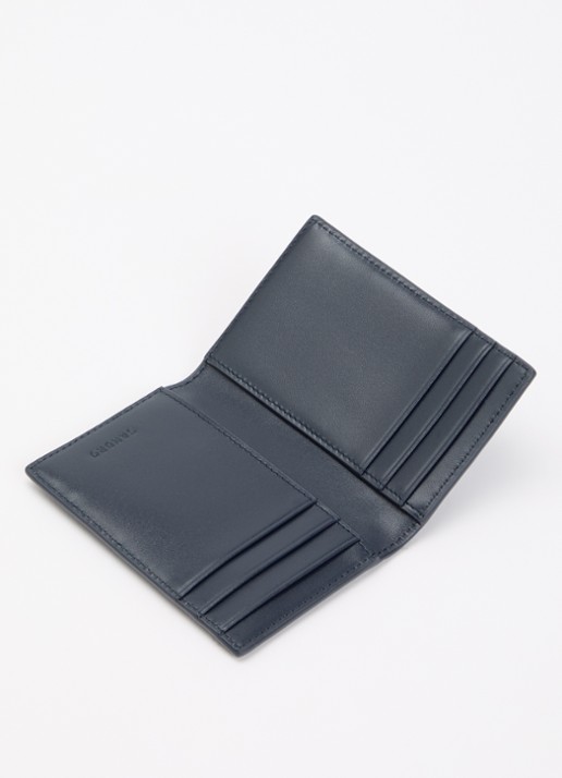 Sandro Pasjeshouder van leer met logo - voorkant 3 donkerblauw