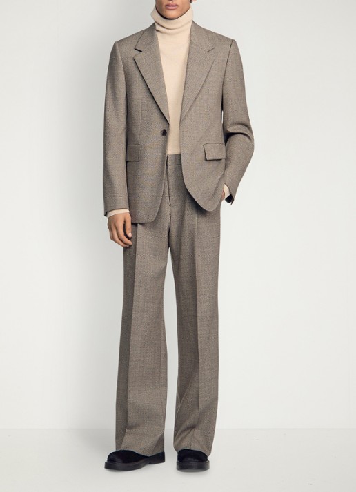 Sandro Regular fit colbert van scheerwol