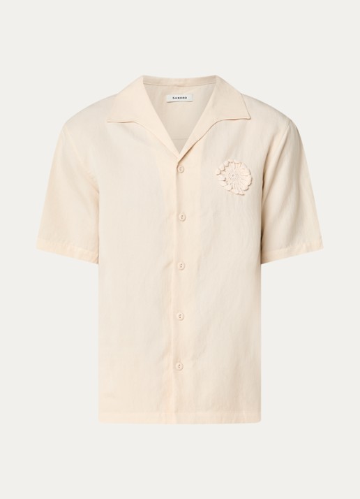 Sandro Regular fit overhemd met borduring - voorkant 3 creme