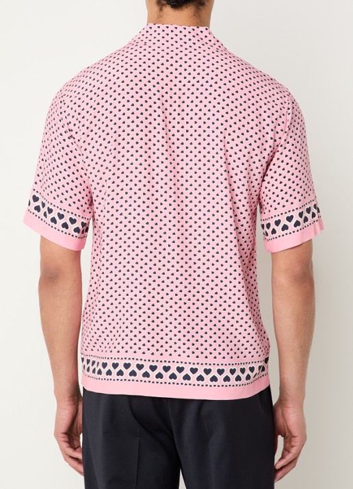 Sandro Regular fit overhemd met print - achterkant koraalroze