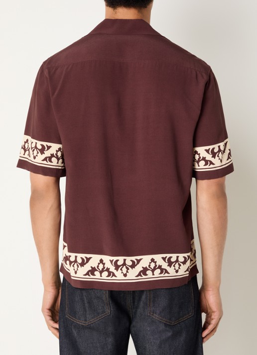 Sandro Regular fit overhemd met print - achterkant bruin