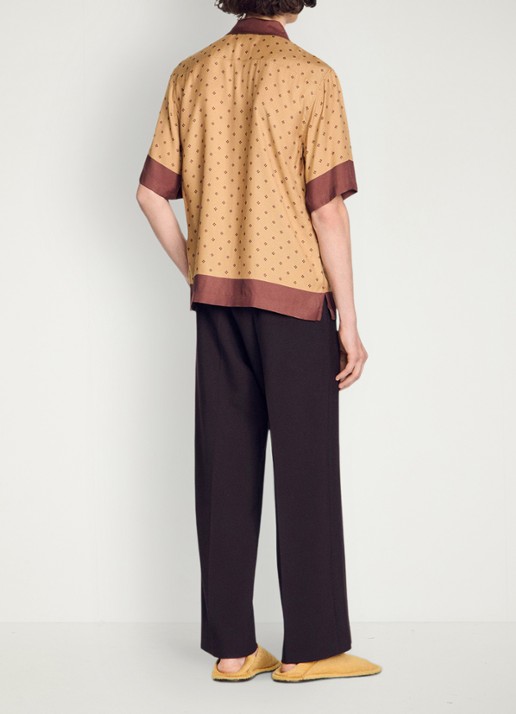 Sandro Regular fit overhemd met print - achterkant 6 camel