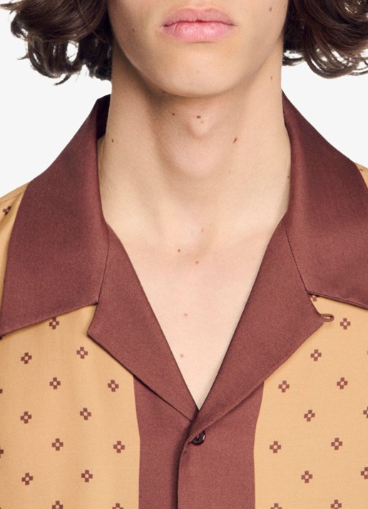 Sandro Regular fit overhemd met print - detail 5 camel