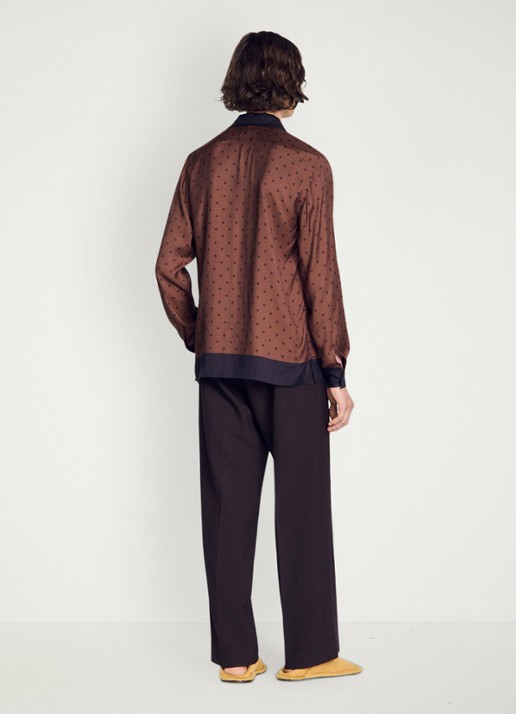 Sandro Regular fit overhemd met print - achterkant bruin
