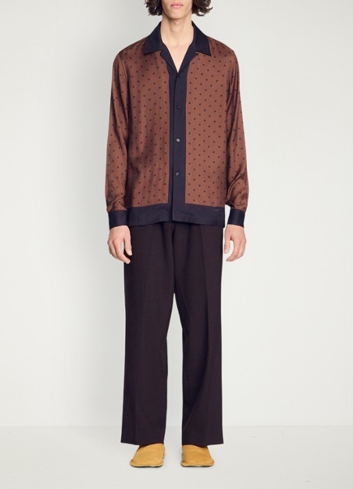Sandro Regular fit overhemd met print - detail 5 bruin