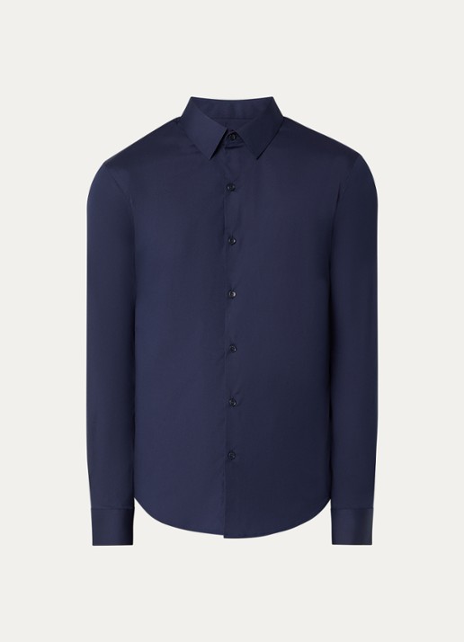 Sandro Regular fit overhemd met stretch - voorkant lichtblauw