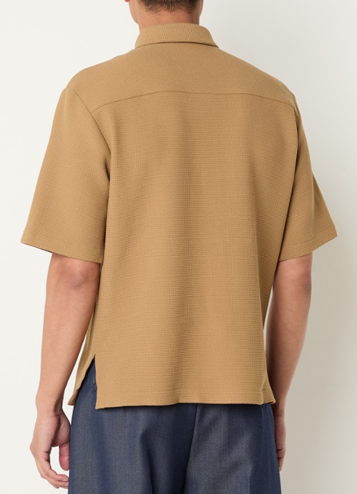 Sandro Regular fit overhemd met stretch - achterkant camel