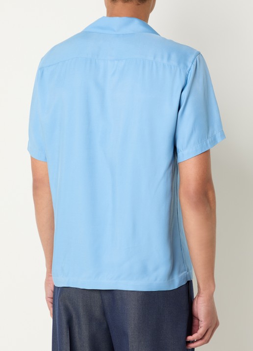 Sandro Regular fit overhemd met V-hals - achterkant blauw