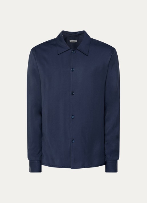 Sandro Regular fit overhemd  - voorkant 2 donkerblauw
