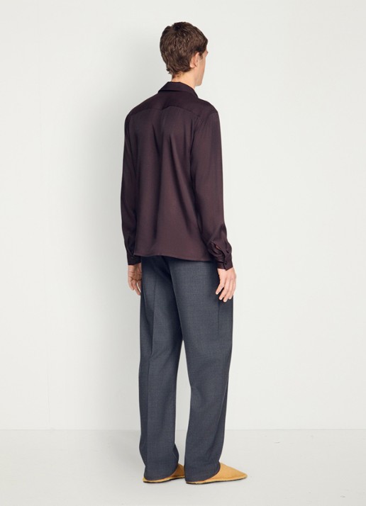 Sandro Regular fit overhemd  - achterkant 3 chocolate / bruin