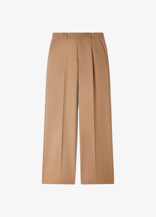 Sandro Regular fit pantalon van wol met steekzakken