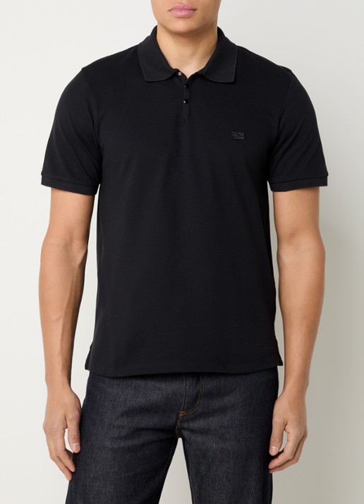 Sandro Regular fit polo van piqué katoen met logo