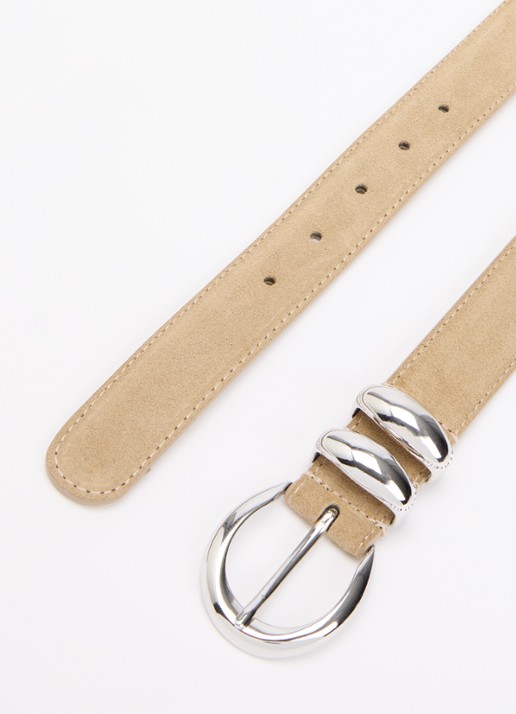 Sandro Riem van suède - detail 2 beige