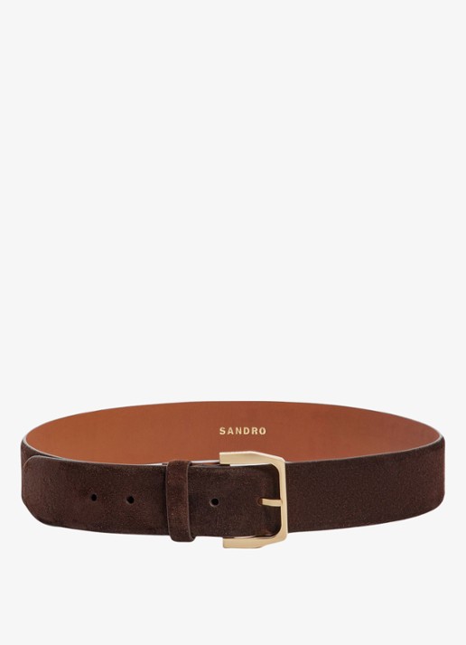 Sandro Riem van suède - voorkant 2 brown / bruin