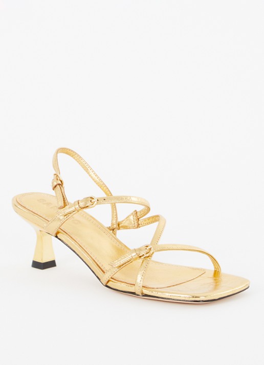 Sandro Sandalette van leer met metallic finish