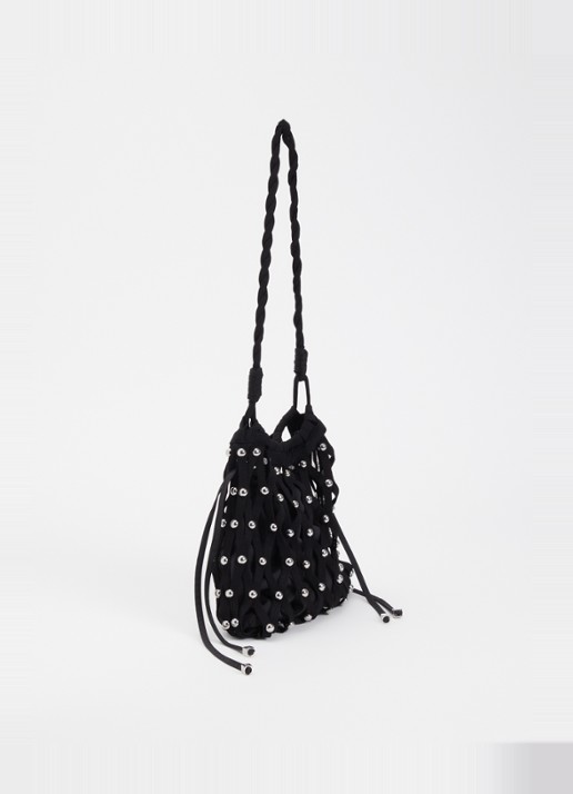Sandro Schoudertas met studs - achterkant 6 zwart