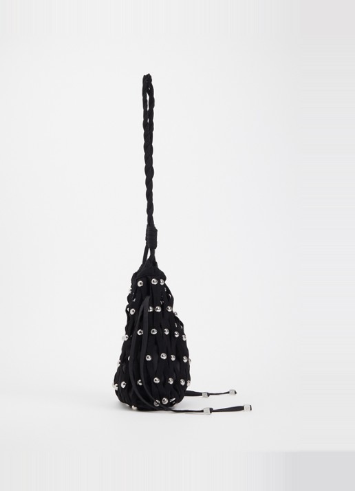 Sandro Schoudertas met studs - detail 4 zwart