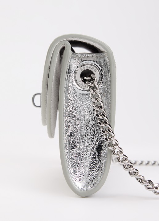 Sandro Schoudertas van leer - detail 3 zilver