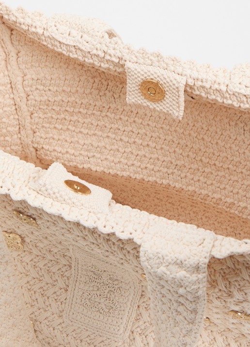 Sandro Shopper met studs - detail 4 beige