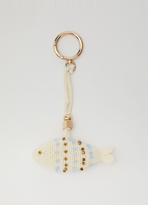 Sandro Sleutelhanger van crochet - voorkant ivoor