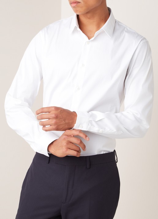 Sandro Slim fit overhemd met kentkraag - detail 2 wit