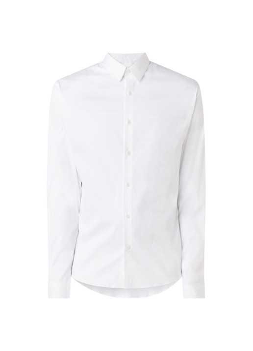 Sandro Slim fit overhemd met kentkraag - voorkant 3 wit