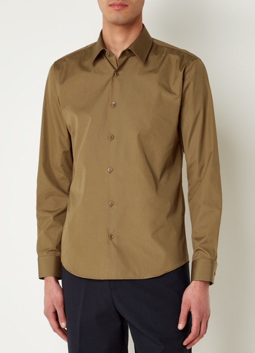 Sandro Slim fit overhemd - detail 4 camel