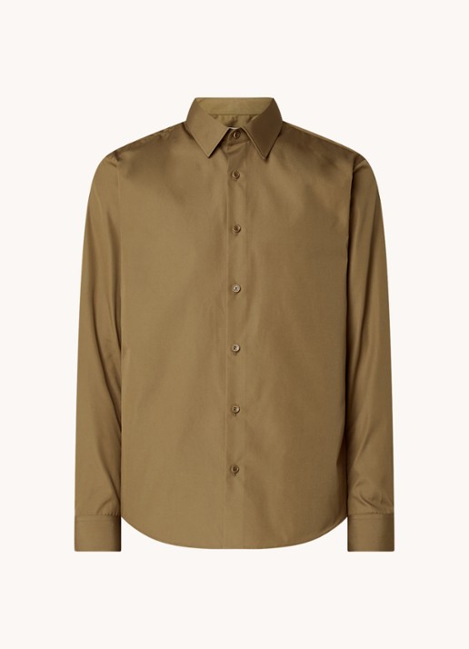 Sandro Slim fit overhemd - voorkant 2 camel
