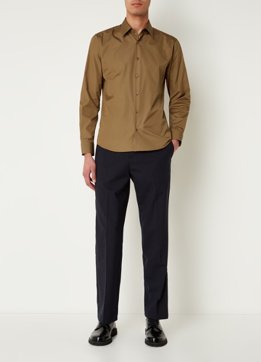 Sandro Slim fit overhemd - voorkant 3 camel