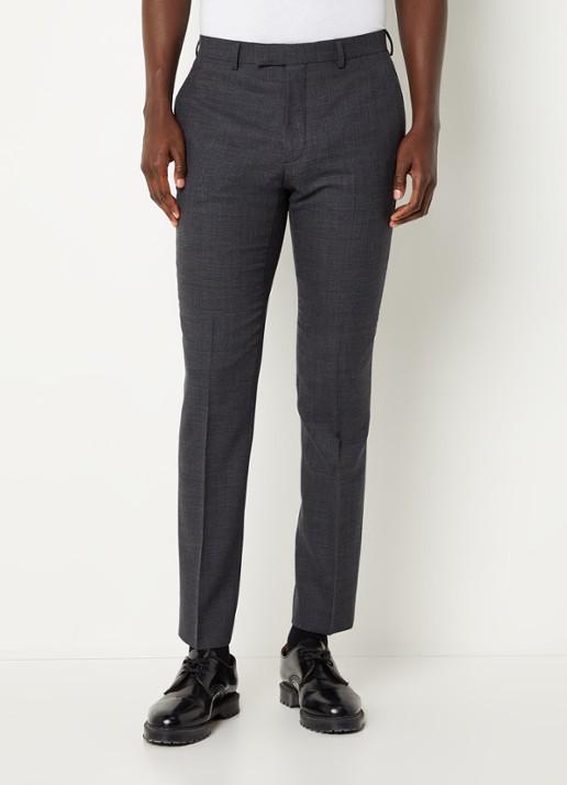 Sandro Slim fit pantalon van wol met stretch